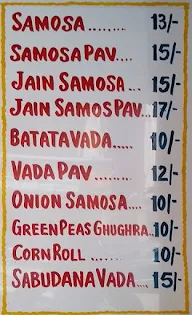 Jamnagri Farsan Mart, Opera House menu 1