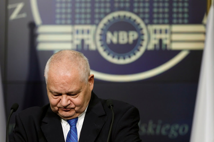 Adam Glapinski, governor of Poland's central bank, in Warsaw, Poland, February 9 2022. Picture: PIOTR MALECKJ/BLOOMBERG