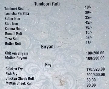 Indian Coffee House menu 