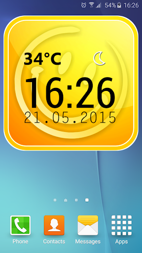 Smiley Clock And Weather