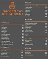 Nageen Taj Restaurant menu 1