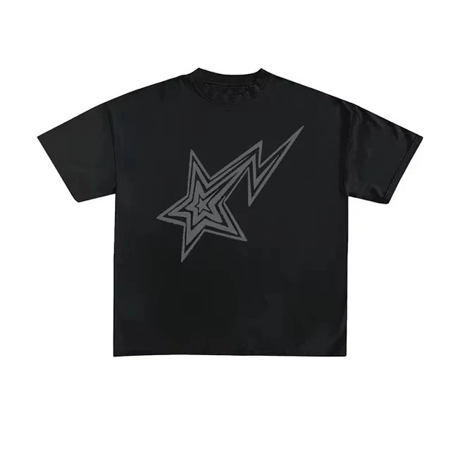 Round Neck Trend Cotton Short Sleeve T-shirt, comfortable and versatile for everyday wear, perfect for a casual and mode