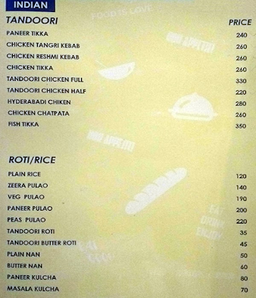 Calcutta Cafe menu 