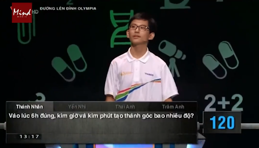 <i>Thành Nhân xuất sắc giành lấy 120 điểm ở phần thi Khởi động</i>