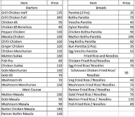 Rani Catering menu 2