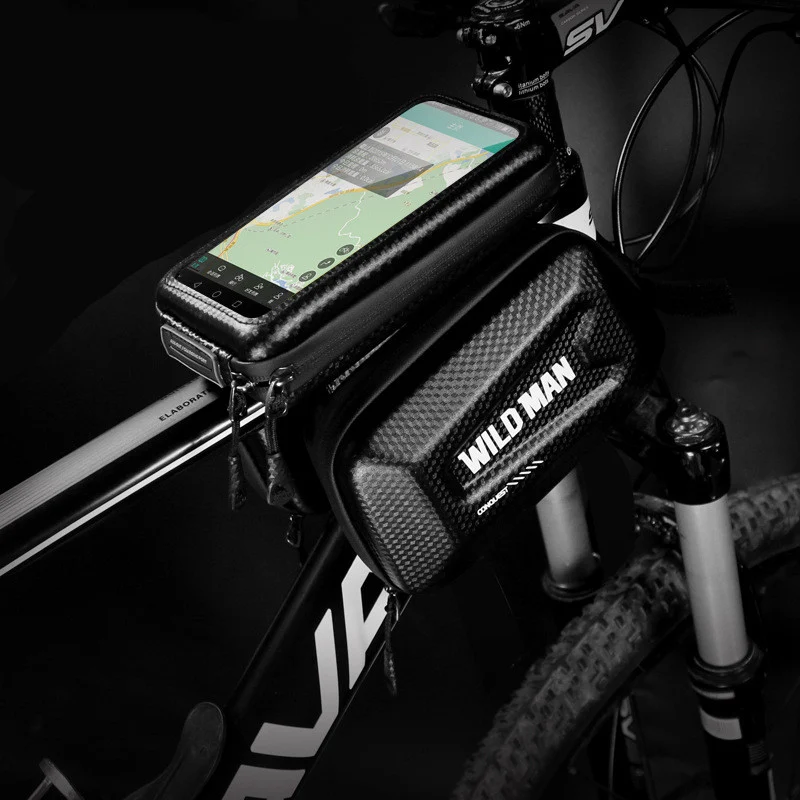 Harde fietstas voor op het zadel, ideaal voor mountainbikes. Waterdicht, grote capaciteit, eenvoudig te installeren. Onmisbare accessoires.