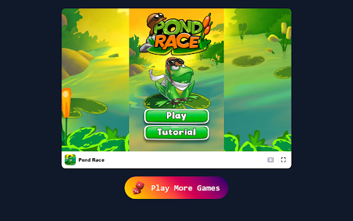 Pond Race Game - How quickly can you guide your frog across the pond?