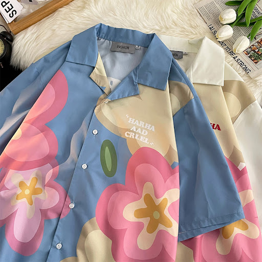 Title 6, Summer Thin Couple Casual Printed Short Sleeves...