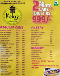 Kekiz - The Cake Shop menu 1