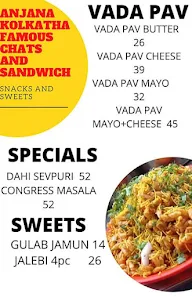 Anjana Kolkata Famous Chats And Sandwich menu 1