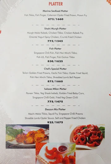 Fisherman's Fare menu 