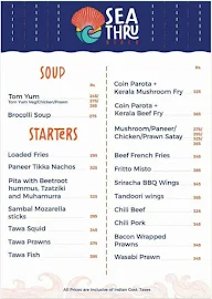 Sea Thru Diner menu 2