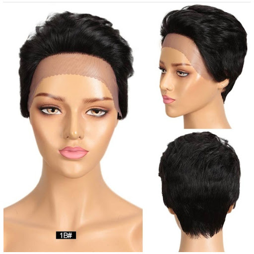 Title 7, Womens Color Gradient Short Real Hair Headgear...