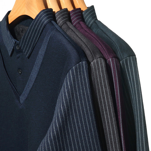 Title 10, Mens shirts with fleece lining, long sleeves, ...