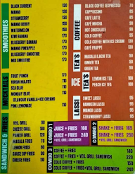 The Juice Cafe menu 2