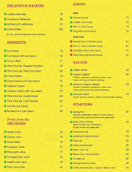 Ffine Dine menu 1