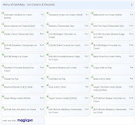 GetAWay - Ice Creams & Desserts menu 1