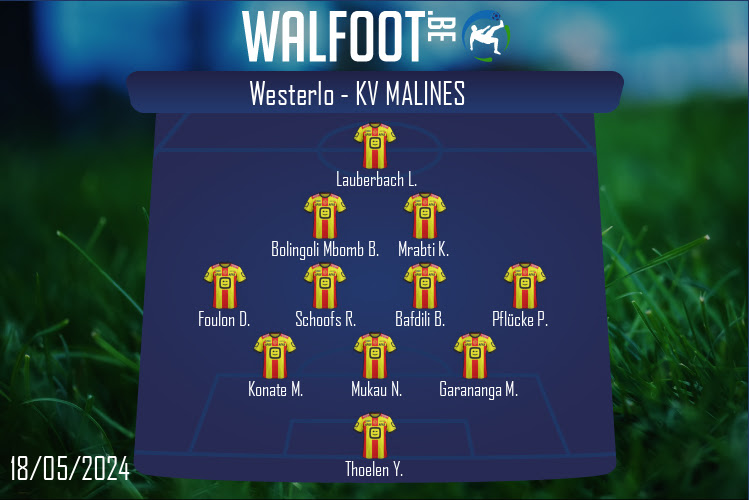 Composition KV Malines | Westerlo - KV Malines (18/05/2024)