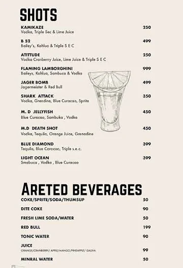 Marine Drive menu 