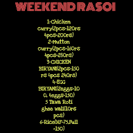 Weekend Rasoi menu 1