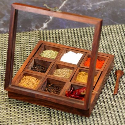 wooden masala box online