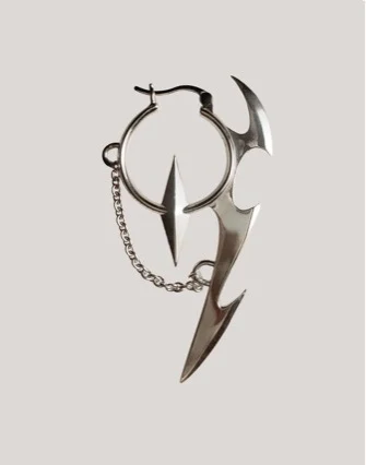 Boucles d'oreilles design punk gothique, simples et stylées, avec personnalité, clous et eardrops pour un look unique et audacieux.