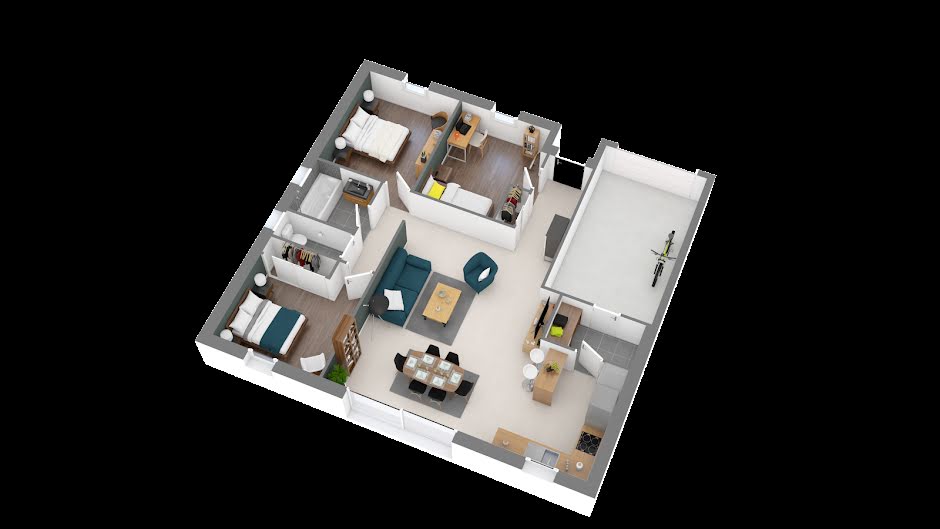 Vente maison neuve 4 pièces 80 m² à Voulx (77940), 200 530 €