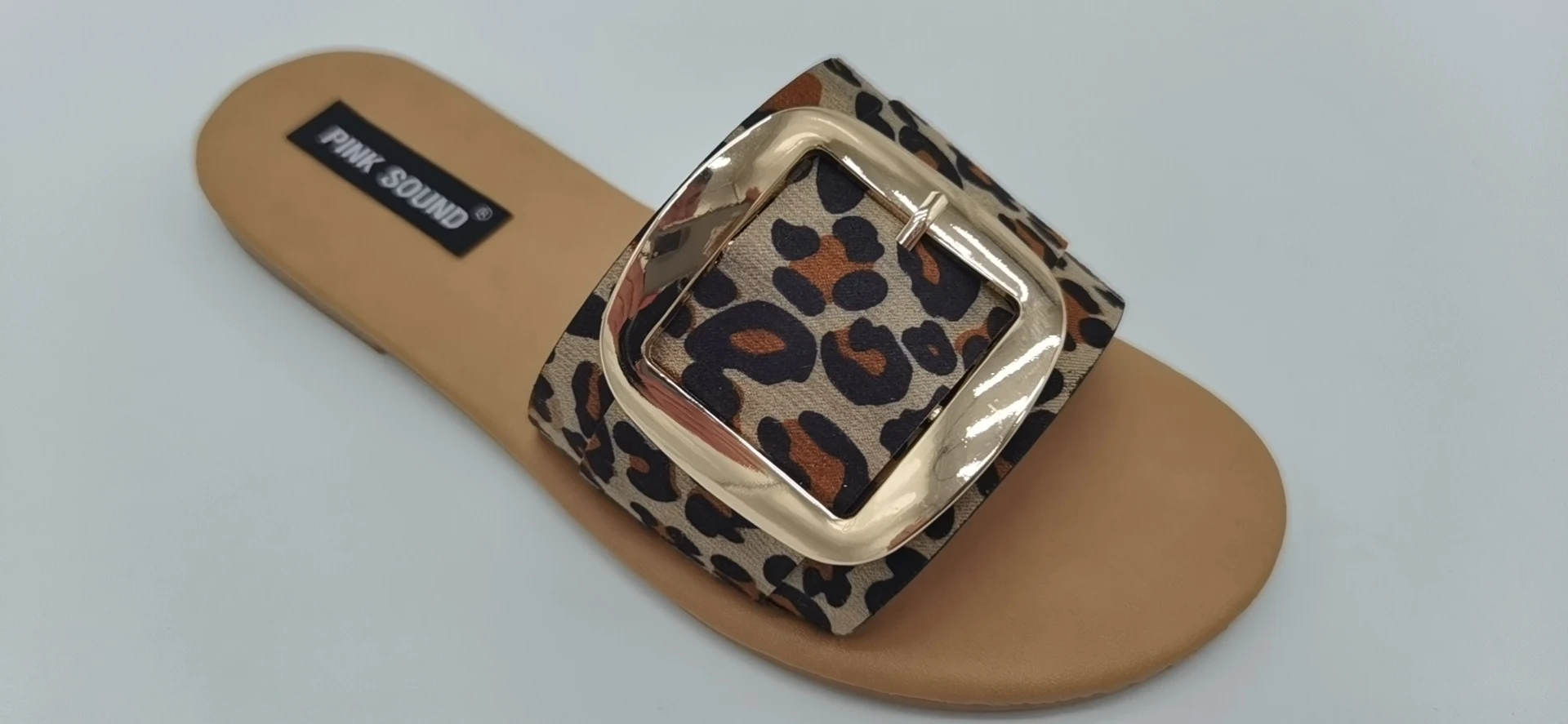 Title 12, Leopard Print Buckle Slippers Women Summer Flat...