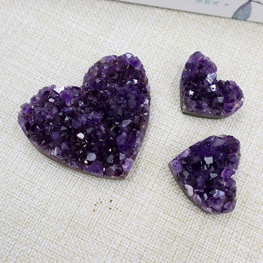 Title 1, Amethyst Love Heart Shape Small Ornament A beau...