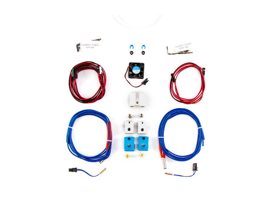 E3D Chimera+ Liquid Cooled Dual Extrusion Hotend - 1.75mm (24v)