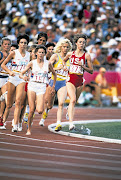 Zola Budd (151) during the women's 3000m final at the 1984 Olympic Games in Los Angeles. She remains the best middle-distance female athlete South Africa has ever produced. Today she will find out whether she will be able to compete at the Comrades Marathon on Sunday