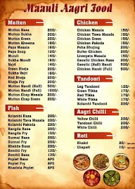 Maauli Aagri Food menu 1