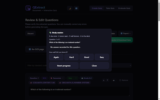 QExtract – Quiz Maker & Test Generator from PDF, DOCX screenshot 5