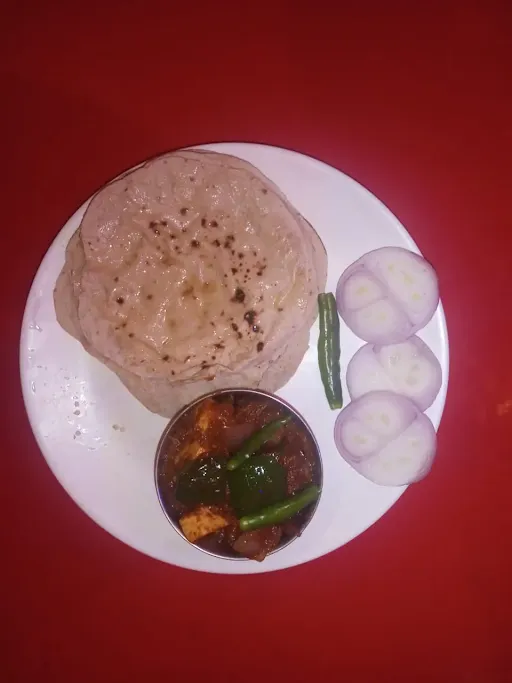 Kadai Paneer With 5 Butter Roti