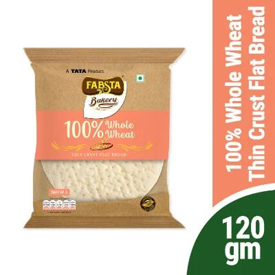 Fabsta Whole Wheat Thin Crust Flat Bread 120G