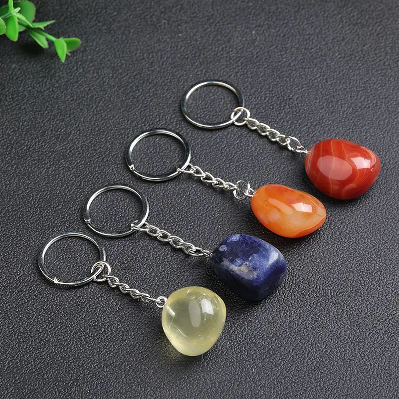 Natural Crystal Stone Key Chain Handmade DIY Create your own unique and meaningful accessory. Experience the beauty and 