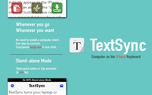TextSync - Computer as iPhone keyboard