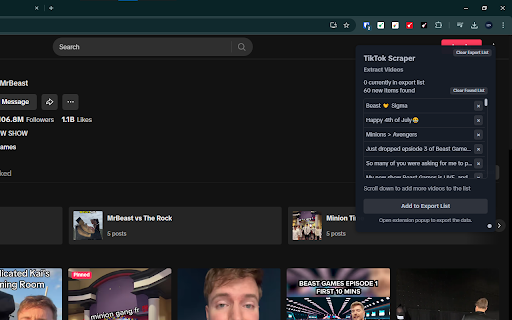 TikTok Scraper: Export Users, Posts, Comments & more Preview 3