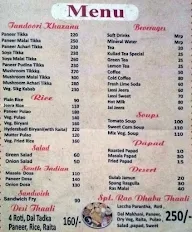 Rao Dhaba menu 1