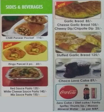 DA Pizza Palace menu 