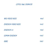 Little Owl Chinese menu 1