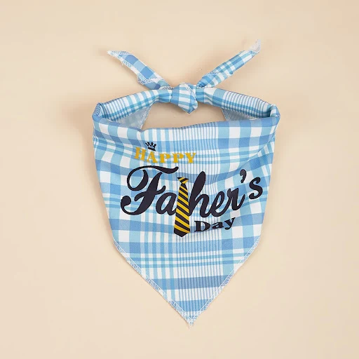 Soft Dog Bandana with Plaid Mesh,Triangle Scarf for Puppy Small Dog, Pet Kerchief for Small Medium Dogs Fathers' Day