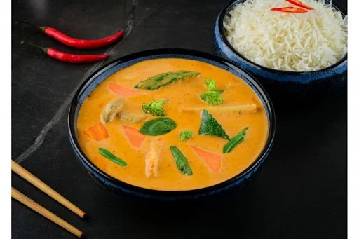 Veg Thai Red Curry with Steamed Rice