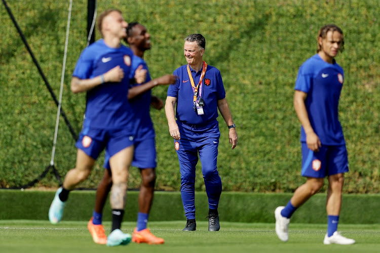 Netherlands coach Louis van Gaal during their training session at the QT6 in Doha Qatar on November 20 2022.