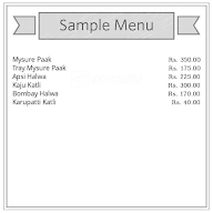 Sri Krishna Sweets menu 1