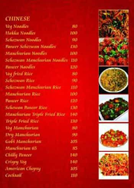 Bombay Chat Center menu 2