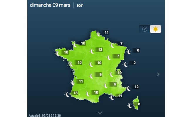 LA METEO EN FRANCE