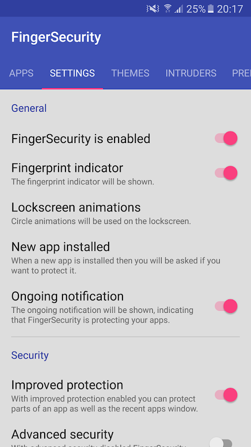    FingerSecurity- screenshot  