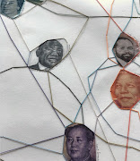 A detail of 'Political Leaders' from Kim Lieberman's new 'Pale Blue Dot' series.