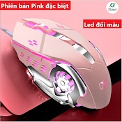 Chuột Chơi Game Màu Hồng Pink X500 Limited Bản Đặc Biệt, Led Đổi Màu Cực Đẹp, Thiết Kế Gaming Cho Máy Tính, Pc, Laptop